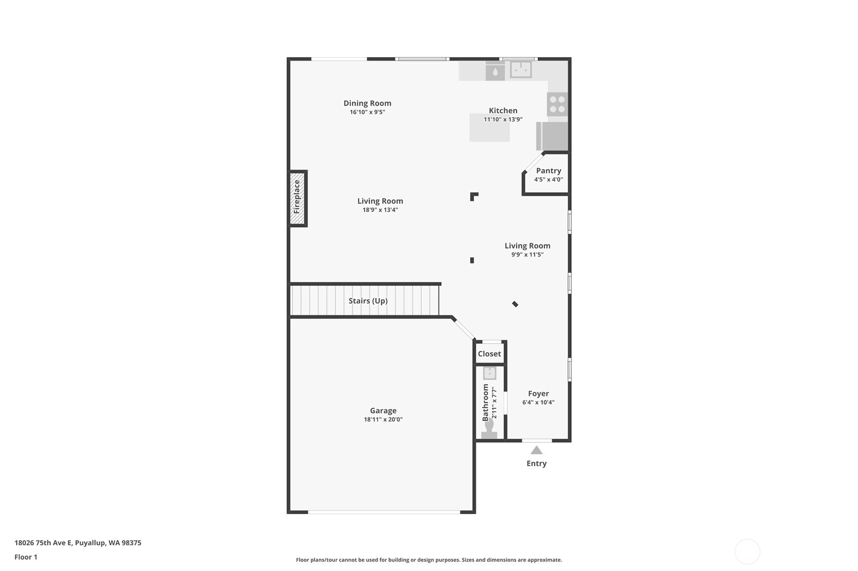 Floor plan for 18026 75th Avenue E