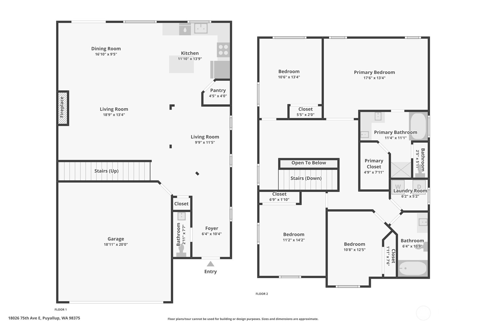 Floor plan for 18026 75th Avenue E